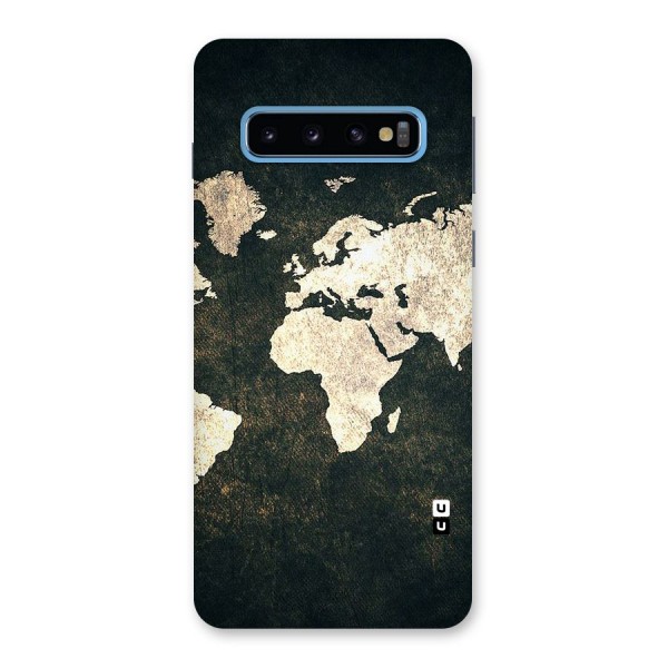 Green Gold Map Design Back Case for Galaxy S10