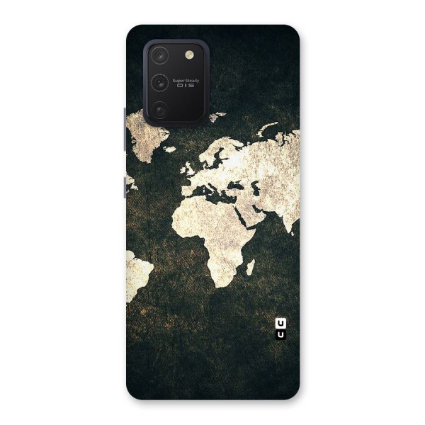 Green Gold Map Design Back Case for Galaxy S10 Lite