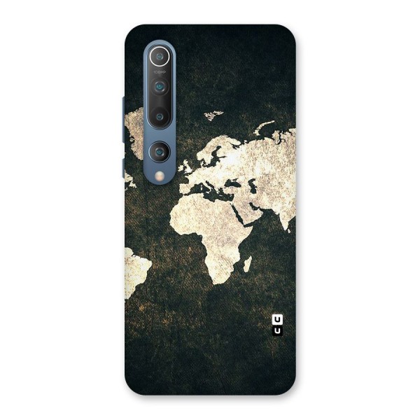 Green Gold Map Design Back Case for Mi 10