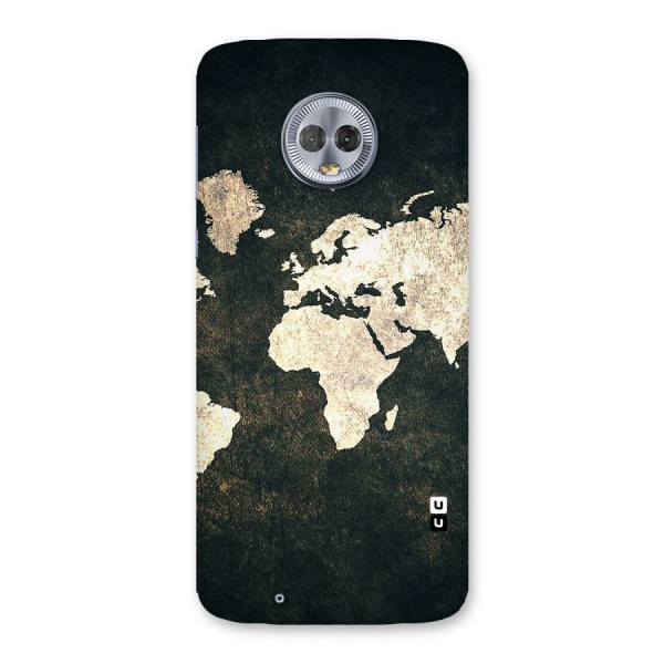 Green Gold Map Design Back Case for Moto G6