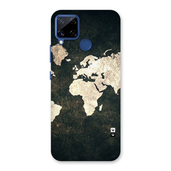 Green Gold Map Design Back Case for Realme C12