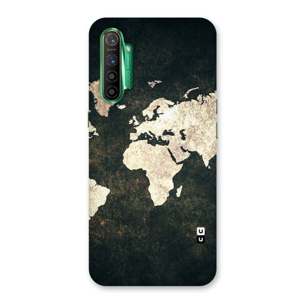 Green Gold Map Design Back Case for Realme X2