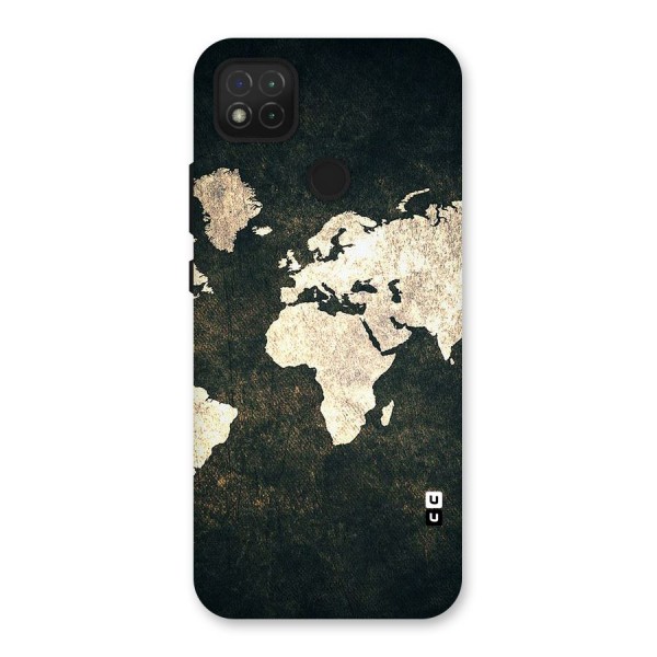 Green Gold Map Design Back Case for Redmi 9C