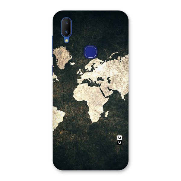 Green Gold Map Design Back Case for Vivo V11