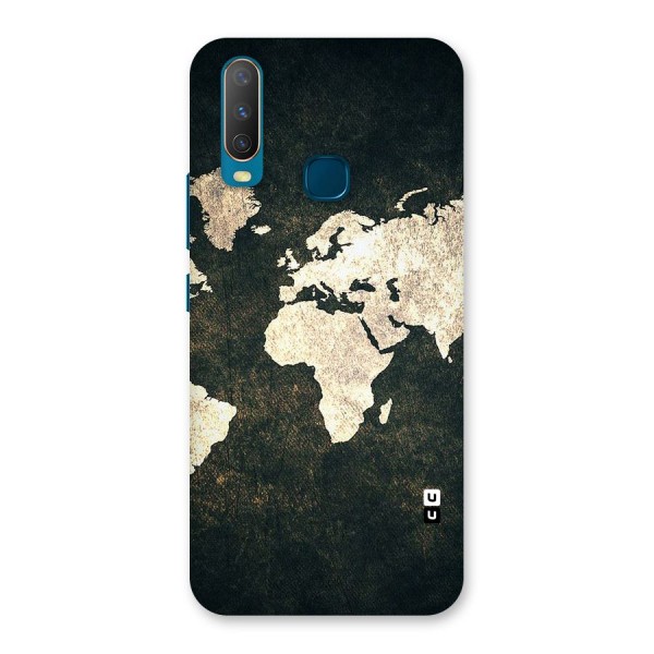 Green Gold Map Design Back Case for Vivo Y12