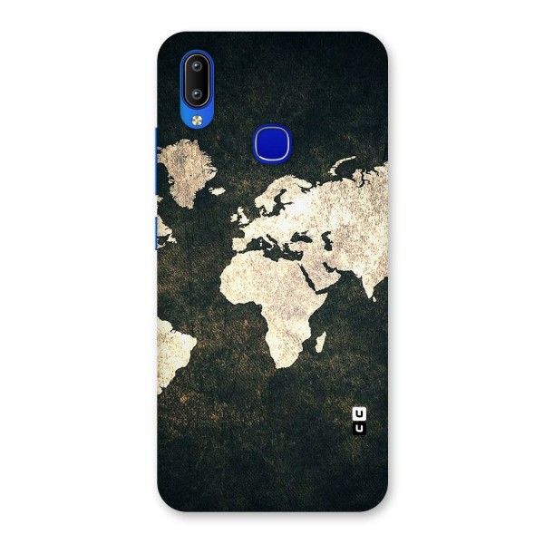 Green Gold Map Design Back Case for Vivo Y91