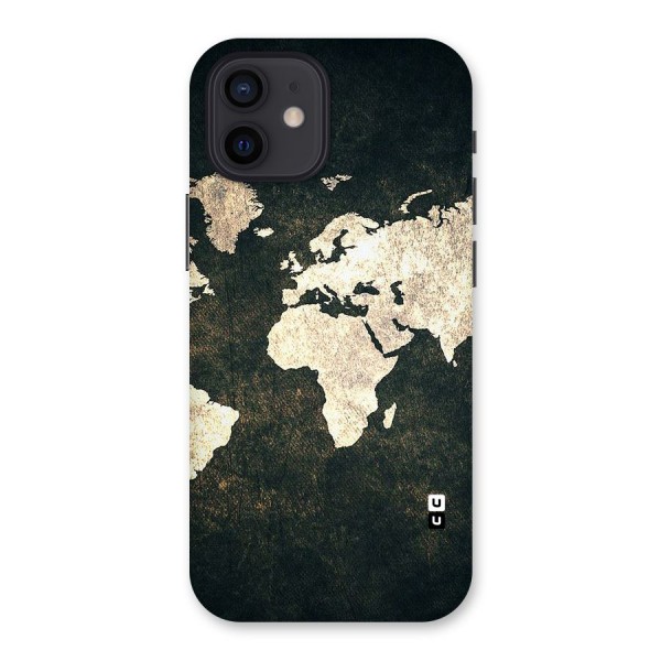 Green Gold Map Design Back Case for iPhone 12