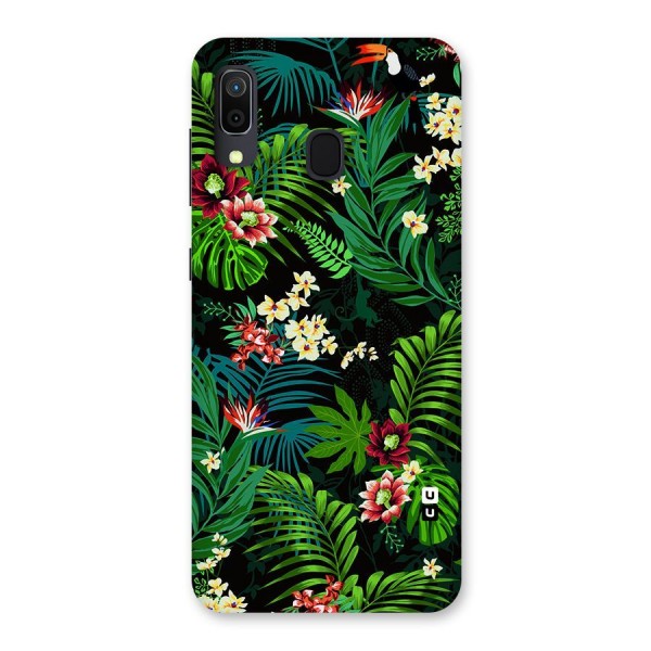 Green Leaf Design Back Case for Galaxy A20