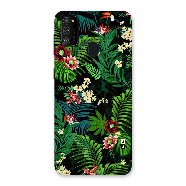 Green Leaf Design Back Case for Galaxy M21