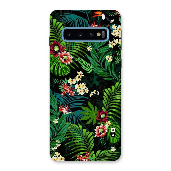 Green Leaf Design Back Case for Galaxy S10