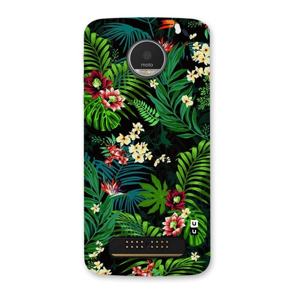 Green Leaf Design Back Case for Moto Z Play