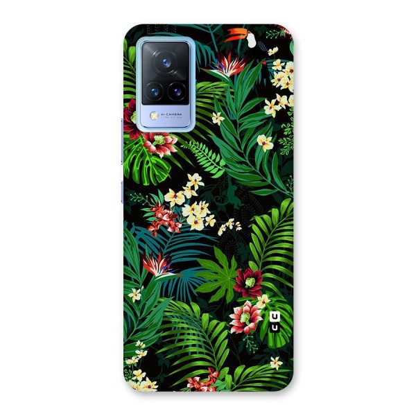 Green Leaf Design Back Case for Vivo V21 5G