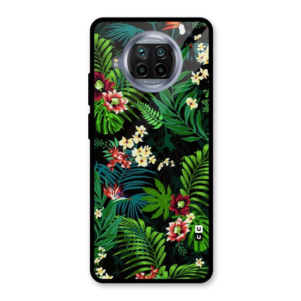 Green Leaf Design Glass Back Case for Mi 10i