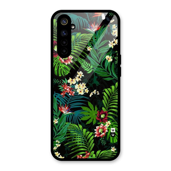 Green Leaf Design Glass Back Case for Realme 6