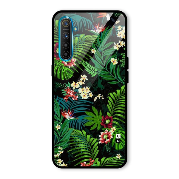 Green Leaf Design Glass Back Case for Realme XT