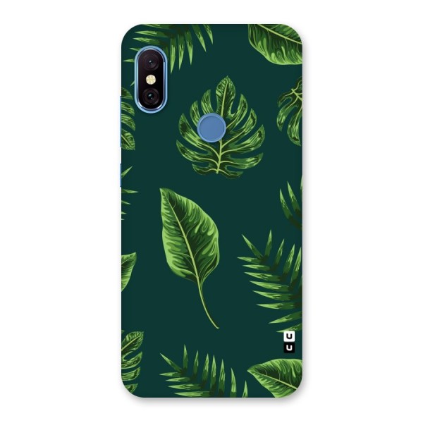 Green Leafs Back Case for Redmi Note 6 Pro