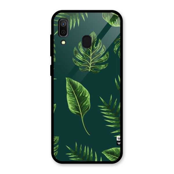 Green Leafs Glass Back Case for Galaxy A30