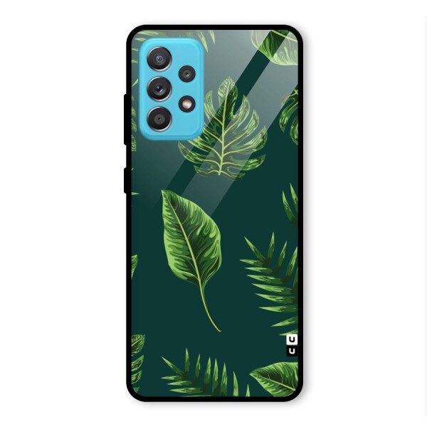 Green Leafs Glass Back Case for Galaxy A52s 5G