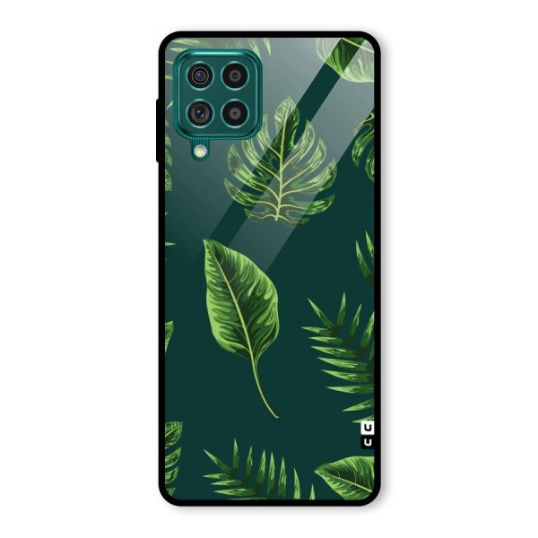 Green Leafs Glass Back Case for Galaxy F62