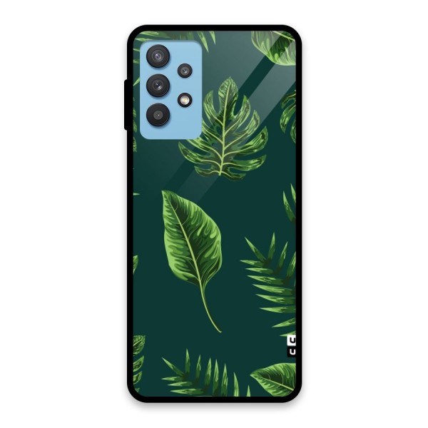 Green Leafs Glass Back Case for Galaxy M32 5G