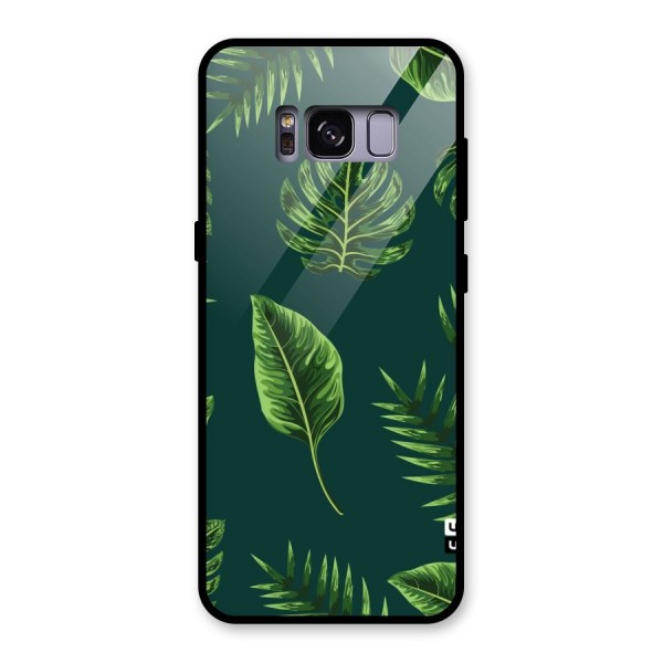 Green Leafs Glass Back Case for Galaxy S8