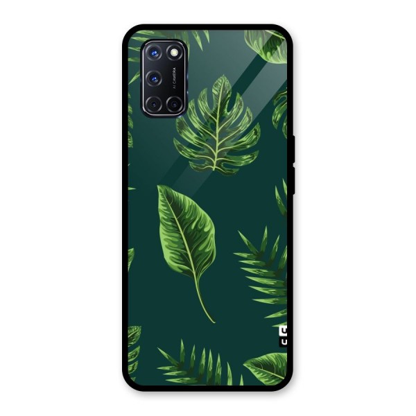 Green Leafs Glass Back Case for Oppo A52