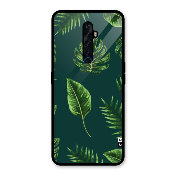 Green Leafs Glass Back Case for Oppo Reno2 Z