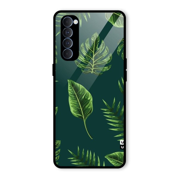 Green Leafs Glass Back Case for Oppo Reno4 Pro