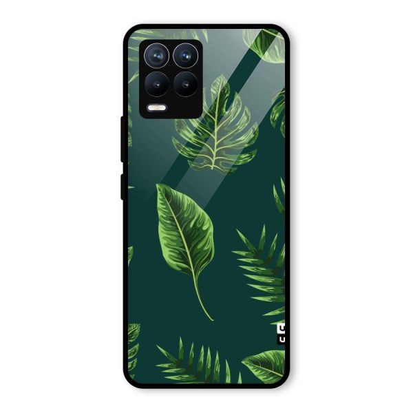 Green Leafs Glass Back Case for Realme 8 Pro