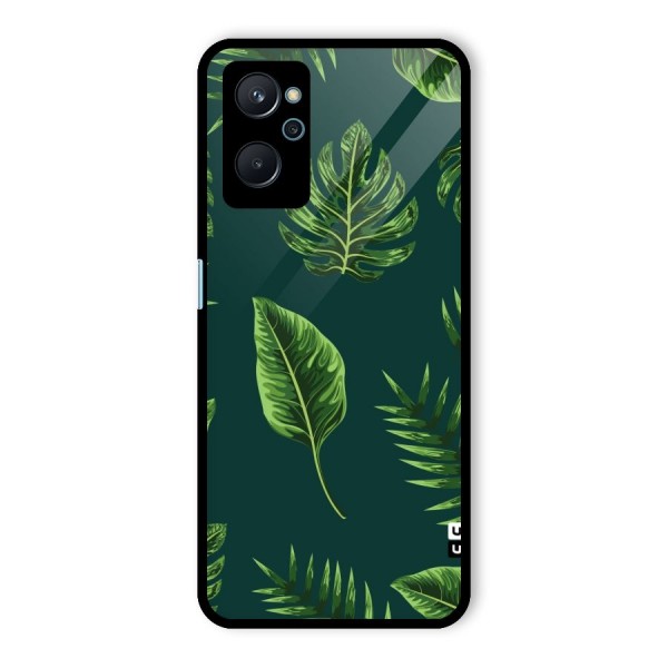 Green Leafs Glass Back Case for Realme 9i