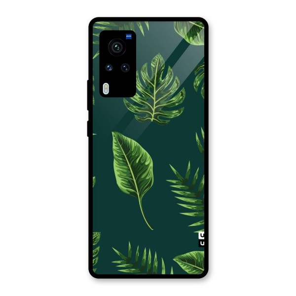 Green Leafs Glass Back Case for Vivo X60 Pro