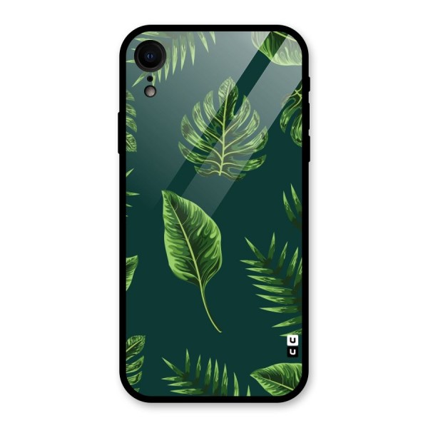 Green Leafs Glass Back Case for XR