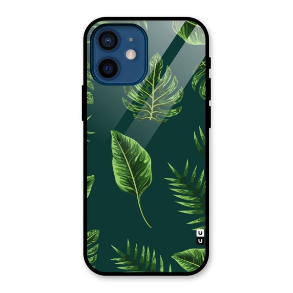 Green Leafs Glass Back Case for iPhone 12 Mini