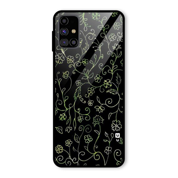 Green Leaves Glass Back Case for Galaxy M31s