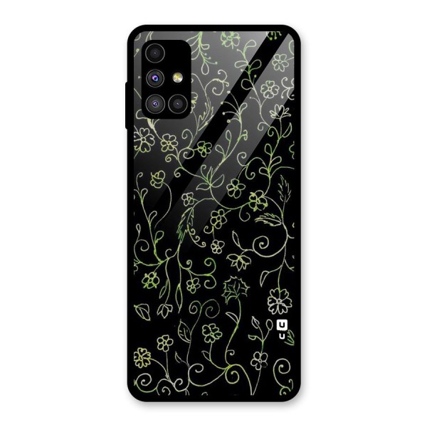 Green Leaves Glass Back Case for Galaxy M51