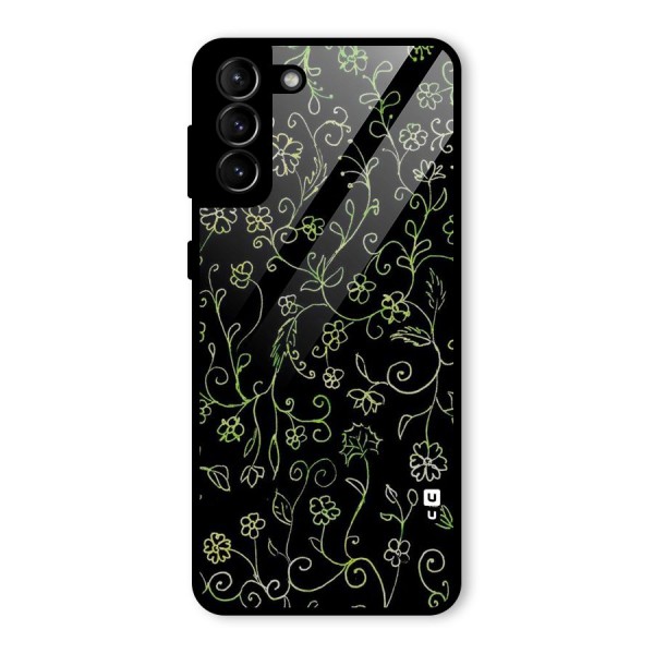 Green Leaves Glass Back Case for Galaxy S21 Plus