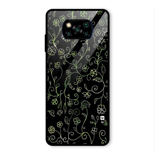 Green Leaves Glass Back Case for Poco X3 Pro