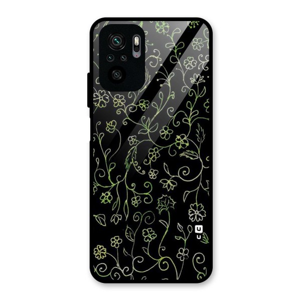 Green Leaves Glass Back Case for Redmi Note 10