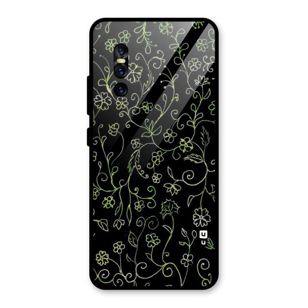 Green Leaves Glass Back Case for Vivo V15 Pro