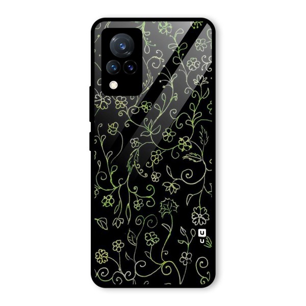 Green Leaves Glass Back Case for Vivo V21 5G