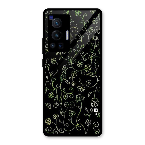 Green Leaves Glass Back Case for Vivo X70 Pro