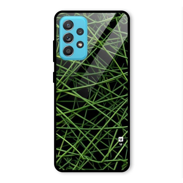 Green Lines Glass Back Case for Galaxy A52s 5G