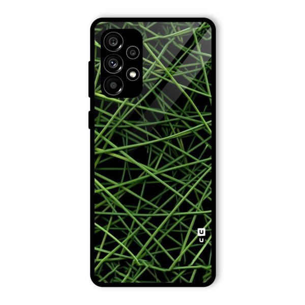 Green Lines Glass Back Case for Galaxy A73 5G