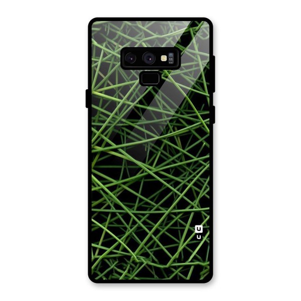 Green Lines Glass Back Case for Galaxy Note 9