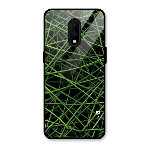 Green Lines Glass Back Case for OnePlus 7