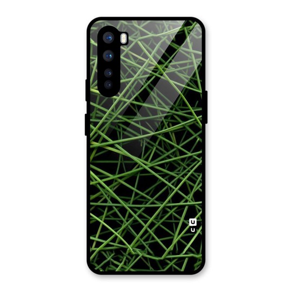 Green Lines Glass Back Case for OnePlus Nord