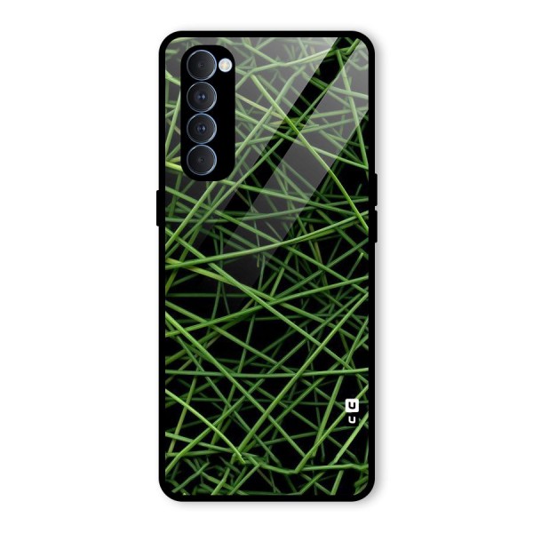 Green Lines Glass Back Case for Oppo Reno4 Pro