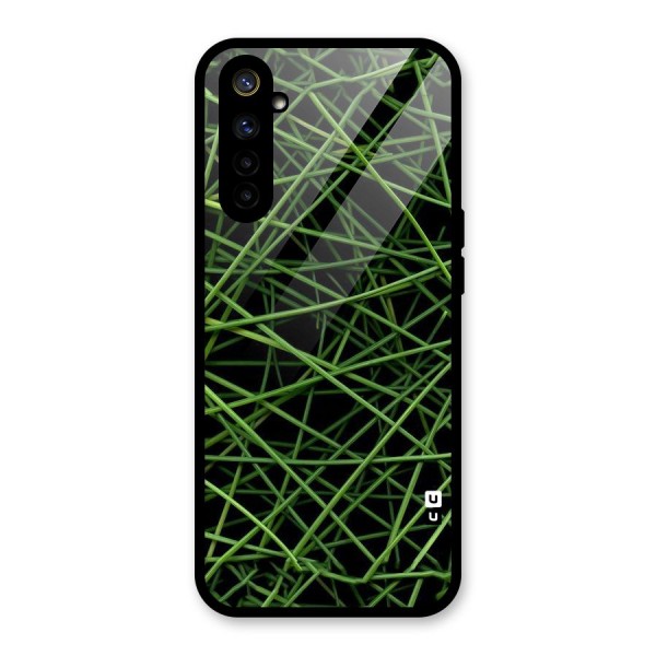 Green Lines Glass Back Case for Realme 6