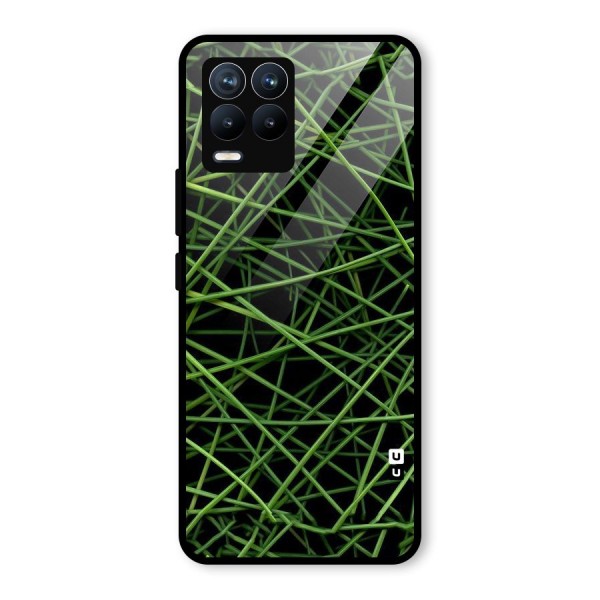 Green Lines Glass Back Case for Realme 8 Pro