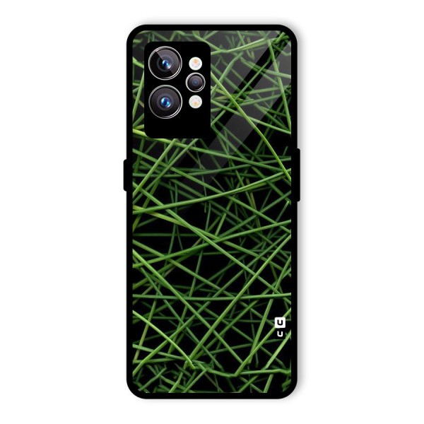 Green Lines Glass Back Case for Realme GT2 Pro